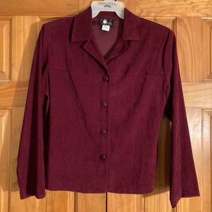 NWOT First Option Petite Vintage 80s 90s Blazer Jacket Red Size MP